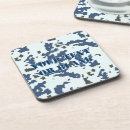 Zoek naar camouflage onderzetters Blauw