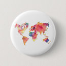 Zoek naar wereldkaart buttons Wereldbol