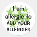 Zoek naar reactie stickers Allergieën