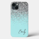 Zoek naar aqua blue glitter iphone hoesjes Girly