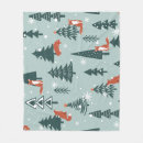 Zoek naar vossen in het bos dekens Cartoon