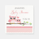 Zoek naar uil baby shower servetten Roze