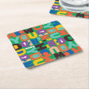 Zoek naar nostalgie onderzetters Speels design