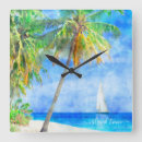 Zoek naar tropisch strand klokken Zeilboot