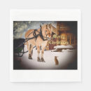 Zoek naar paard in sneeuw servetten Slee