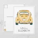 Zoek naar gele auto briefkaarten Geel
