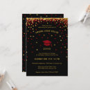 Zoek naar faux gold glitter uitnodigingen Afstuderen