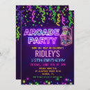 Zoek naar arcade uitnodigingen Neon