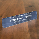 Zoek naar blauw naambordjes Voor hem