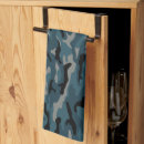 Zoek naar blauwe camouflage keuken handdoeken Patroon