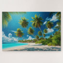 Zoek naar tropisch strand puzzels Zonsondergang