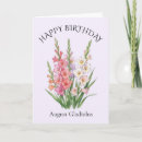 Zoek naar gladiolen kaarten Gladiolus