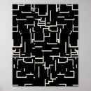 Zoek naar zwarte lijnen posters Geometrisch