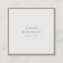 Zoek naar auteur visitekaartjes Minimalistisch