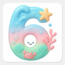 Zoek naar nummer 6 stickers Kinderen