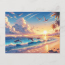 Zoek naar strand zonsondergang briefkaarten Eiland
