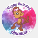 Zoek naar aap cartoon stickers Roze