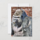Zoek naar grappige gorilla uitnodigingen Dier