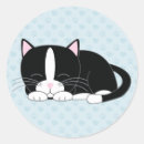 Zoek naar zwart witte katten stickers Schattig