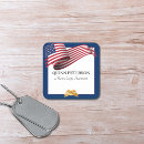 Zoek naar militaire onderzetters Amerikaanse vlag
