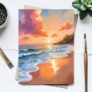 Zoek naar strand zonsondergang briefkaarten Zee