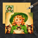 Zoek naar schattig katje briefkaarten Meisje
