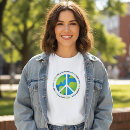Zoek naar wereldvrede tshirts Planeet