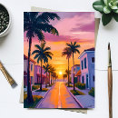 Zoek naar miami zonsondergang briefkaarten Strand