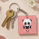 Zoek naar cute panda sleutelhangers Zwart wit
