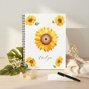 Zoek naar zonnebloemen notitieboeken Bloemig