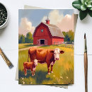 Zoek naar boerderij dieren briefkaarten Rood