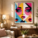 Zoek naar vrouwen gezicht posters Abstract