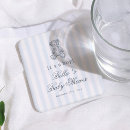 Zoek naar blauw baby shower onderzetters Voor haar