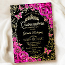 Zoek naar roze zwarte quinceanera uitnodigingen Voor haar
