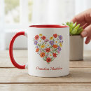 Zoek naar hart bloemen mokken Grootmoeder