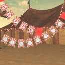 Zoek naar circus vlaggetjes Retro