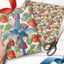 Zoek naar zomer patroon cadeaupapier Aardbeien