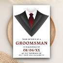 Zoek naar groomsman uitnodigingen Pak