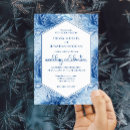 Zoek naar winter wonderland wedding uitnodigingen Blauw en wit