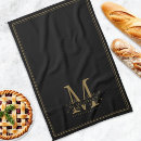 Zoek naar elegant keuken handdoeken Zwart en goud