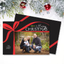 Zoek naar rood lint kaarten Kerstfoto