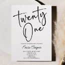 Zoek naar elegante 21ste verjaardag uitnodigingen Eenentwintigste