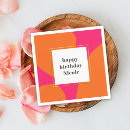 Zoek naar roze rozen servetten Gelukkige verjaardag