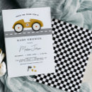 Zoek naar race car babyshower uitnodigingen Raceauto baby shower
