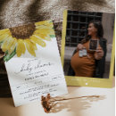 Zoek naar sunflower babyshower uitnodigingen Waterverf zonnebloem