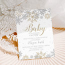 Zoek naar snowflake babyshower uitnodigingen Goud