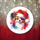 Zoek naar papillon hond stickers Kerstmis