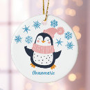 Zoek naar schattige pinguïn ornamenten Kerstmis
