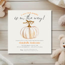 Zoek naar pompoen babyshower uitnodigingen Oranje