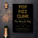 Zoek naar pop fizz clink uitnodigingen Goud